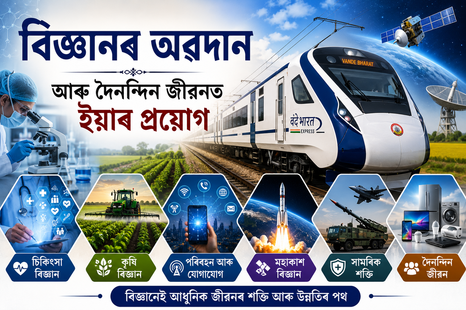 বিজ্ঞানৰ অৱদান আৰু দৈনন্দিন জীৱনত ইয়াৰ প্ৰয়োগ